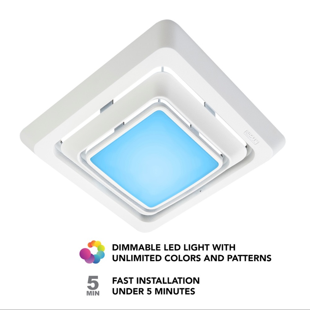 Broan® ChromaComfort™ Quick Install Bathroom Exhaust Fan Upgrade Cover